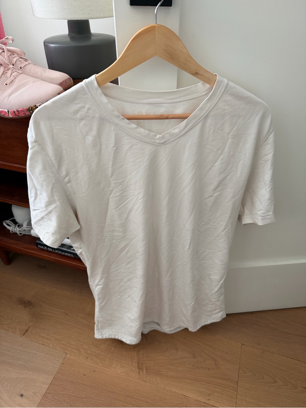 BYLT Basics - Medium - Classic V-Neck Men’s Tee in White